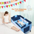 Фото #2 товара Детские мебель costway 3 в 1 переносная кроватка с пеленальным столиком