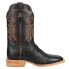 Фото #1 товара R. Watson Boots Full Quill Ostrich Embroidery Square Toe Cowboy Mens Black Dres