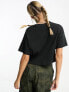 Noisy May cropped t-shirt in black