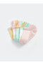 Фото #2 товара Baskılı Kız Bebek Patik Çorap 5'li