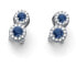 Silver earrings with cubic zirconia Best Double 62136 DBLU