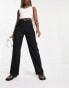 Фото #4 товара Monki straight leg tailored trousers in black