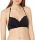 Фото #1 товара Hobie 236626 Womens Underwire Halter Bikini Swimsuit Top Black Size Large