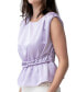 Women's Belted Peplum Top