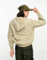 Dickies duck canvas sherpa lined jacket with hood in sand