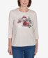 Classic Festive Poodle Drawstring Top Бежевый, S - фото #1