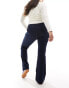 Noisy May Curve flared jeans in dark blue wash