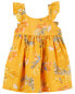 Baby Floral Print Seersucker Babydoll Dress 12M