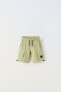 Plush parachute bermuda shorts