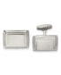 Фото #1 товара Stainless Steel Brushed and Polished Rectangle Cufflinks