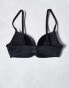 ASOS DESIGN 2 pack microfibre moulded t-shirt bra in black & white