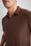 Modern Fit Polo Yaka Basic Kısa Kollu Tişört