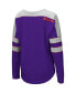 Women's Purple Clemson Tigers Trey Dolman Long Sleeve T-shirt Фиолетовый, Large - фото #4