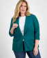 ფოტო #4 პროდუქტის Plus Size 3/4-Sleeve Blazer, Created for Macy's