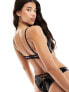 Фото #5 товара Hunkemoller Seductress vinyl padded bra with V wire detail in black