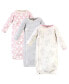 Фото #1 товара Baby Girls Baby Organic Cotton Zipper Long-Sleeve Gowns 3pk, Garden Floral