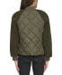 Фото #3 товара Women's Mixed Sherpa and Quilt Bomber Jacket
