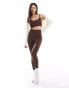 Фото #2 товара ASOS 4505 Seamless contour rib medium support sports bra in brown