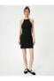 Фото #3 товара Платье женское Koton slim fit Halter Yaka Mini Kalem Elbise