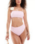 Фото #1 товара In The Style exclusive cami contrast corsage detail bikini top co-ord in baby pink