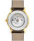ფოტო #3 პროდუქტის Men's Museum Classic Automatic Swiss Auto Brown Leather Watch 40mm