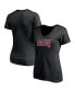 Фото #1 товара Women's Black Ottawa Senators Plus Size Mascot In Bounds V-Neck T-shirt