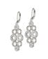 Stainless Steel Polished Crystal Circles Dangle Earrings