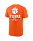 ფოტო #4 პროდუქტის Men's Orange Clemson Tigers Game Day 2-Hit T-shirt