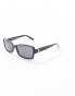 Фото #3 товара Le Specs trance rectangle sunglasses in black