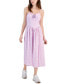 Фото #1 товара Juniors' Textured Rosette Midi Dress