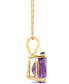 Фото #3 товара Macy's amethyst Pendant Necklace ( 1 ct.t.w) in 14K Yellow Gold