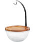 Wood & Glass Fruit Bowl with Banana Hook, Created for Macy's