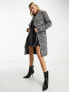 Фото #1 товара Lipsy dropped collar wrap coat in houndstooth check