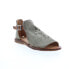 Фото #2 товара Miz Mooz Feat 279040 Womens Gray Leather Hook & Loop Strap Sandals Shoes 6