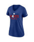 ფოტო #3 პროდუქტის Women's Royal New York Giants Hometown Collection Tri-Blend V-Neck T-shirt