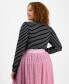 ფოტო #5 პროდუქტის Trendy Plus Size Striped Ribbed Henley, Created for Macy's