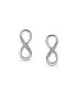 ფოტო #2 პროდუქტის Classic Cubic Zirconia Eternity CZ Accent Pave Romantic Love Knot Symbol Eternity Infinity Stud Earrings For Women Girlfriend .925 Sterling Silver