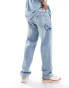 Фото #2 товара Calvin Klein Jeans 90s straight carpenter jeans in light wash