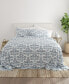 Фото #2 товара Home Collection Premium Ultra Soft Chambray Style Pattern 3 Piece Bed Sheets Set, Twin