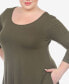 Фото #5 товара Plus Size Makayla Scoop Neck Tunic Top