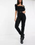 Фото #4 товара Topshop comfort stretch Mom jeans in clean black