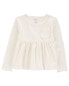 Фото #5 товара Toddler Ribbed Long-Sleeve Peplum Top 2T