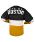Фото #2 товара Длинная рубашка женская Spirit Jersey черная, золотая с эффектом омбре, Boston Bruins, с длинным рукавом
