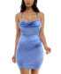 ფოტო #1 პროდუქტის Juniors' Draped-Neck Lace-Up-Back Dress