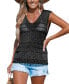 Фото #1 товара Women's Open Knit V-Neck Sleeveless Cover-Up Top