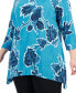 ფოტო #3 პროდუქტის Plus Size Floral-Print Jacquard Swing Top, Created for Macy's