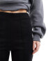 Vila high waisted pin tuck pull on trousers in black