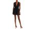 Faithfull The Brand Womens Korita Plunge Mini Dress Black Size US 6