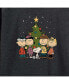 ფოტო #3 პროდუქტის Air Waves Trendy Plus Size Snoopy Christmas Tree Graphic Long Sleeve Pullover Top