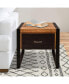 Фото #1 товара 24 Inch Single Drawer Mango Wood Bedside Table, Iron Sled Style Base, Brown, Black